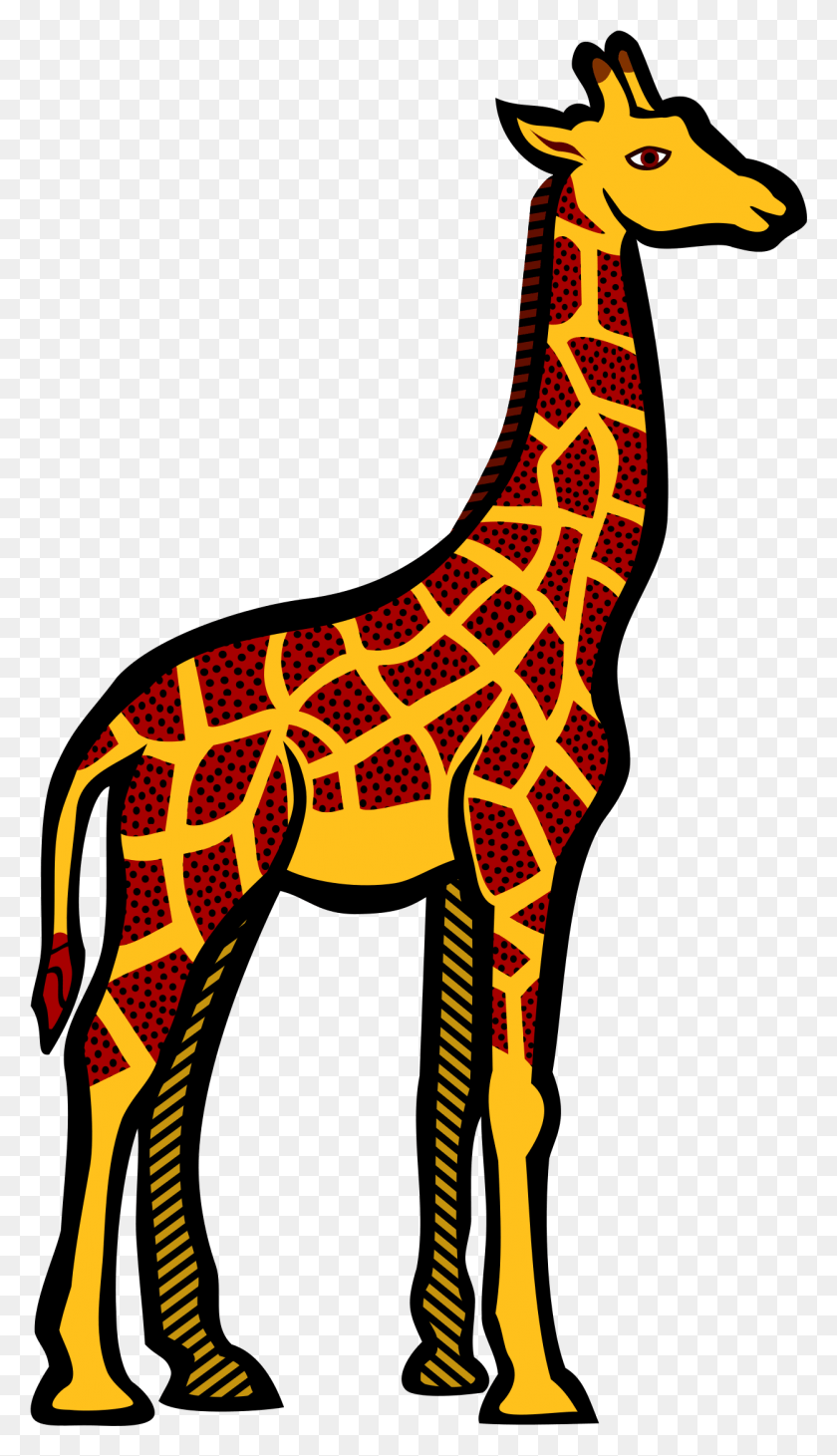 1251x2247 Coloured Picture Of Giraffe Clipart Of A Giraffe, Animal, Mammal, Wildlife HD PNG Download