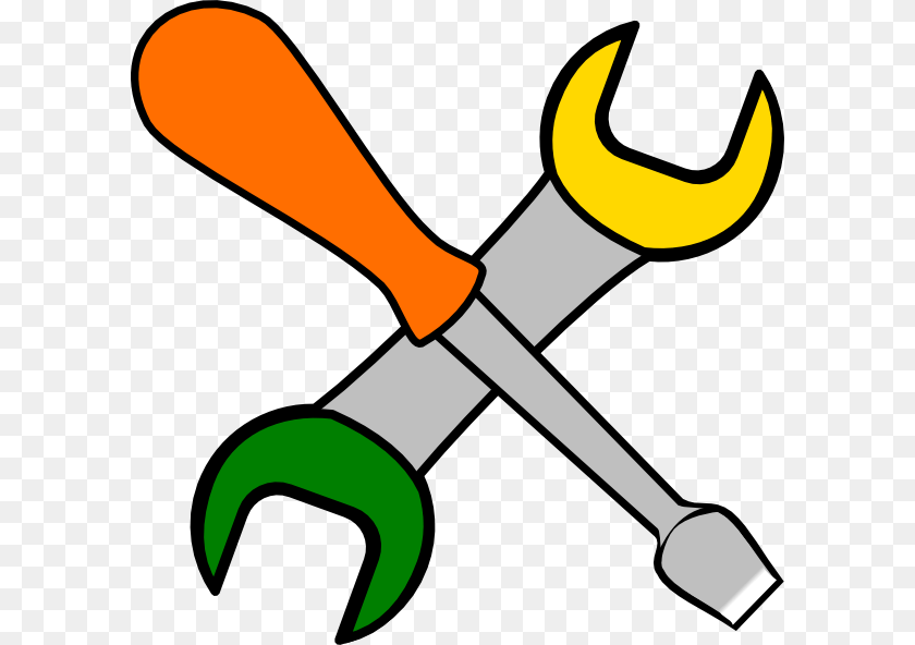 Coloured Tools Clip Art, Smoke Pipe, Wrench PNG