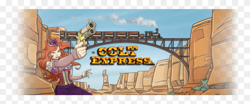 1173x439 Colt Express Train Station, Chair, Furniture, Person HD PNG Download