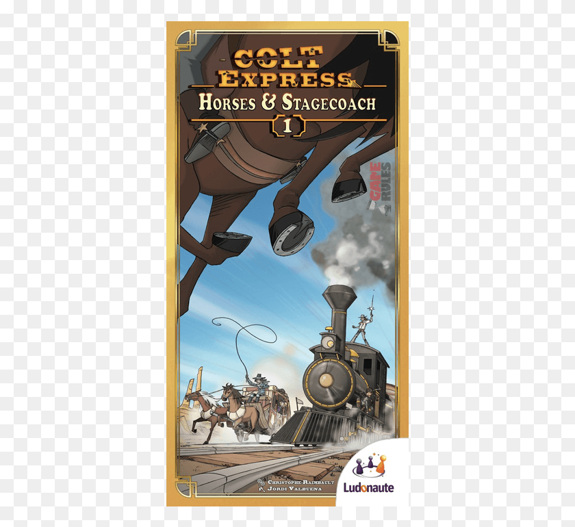 355x710 Coltexpress Horses And Stagecoach Box Colt Express Arts, Poster, Advertisement, Horse HD PNG Download