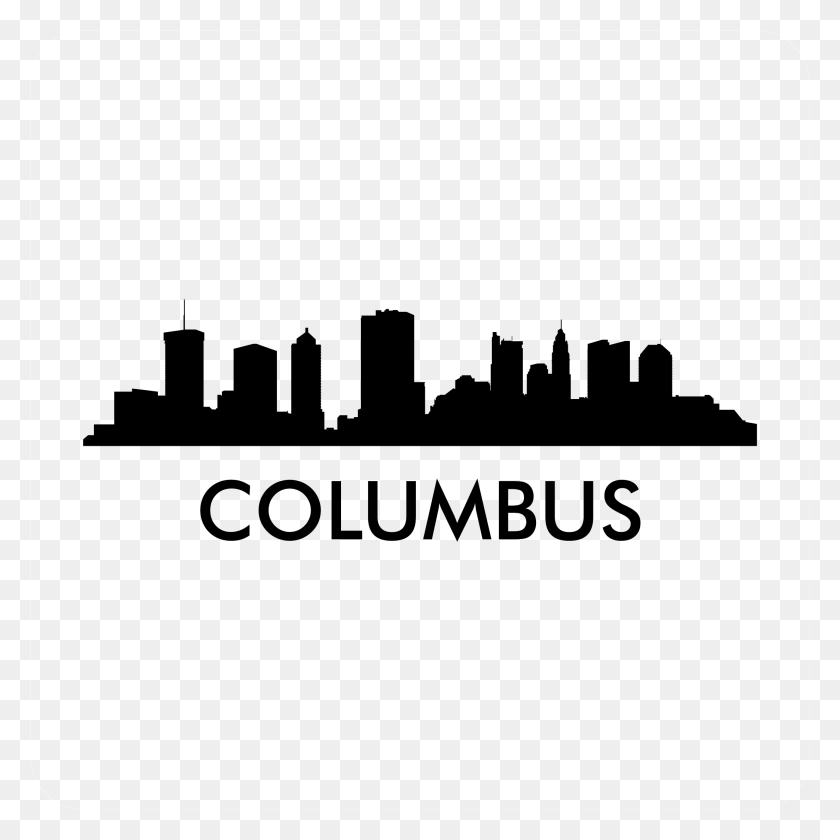 2084x2084 Columbus Skyline Outline, Text, Logo, Symbol HD PNG Download