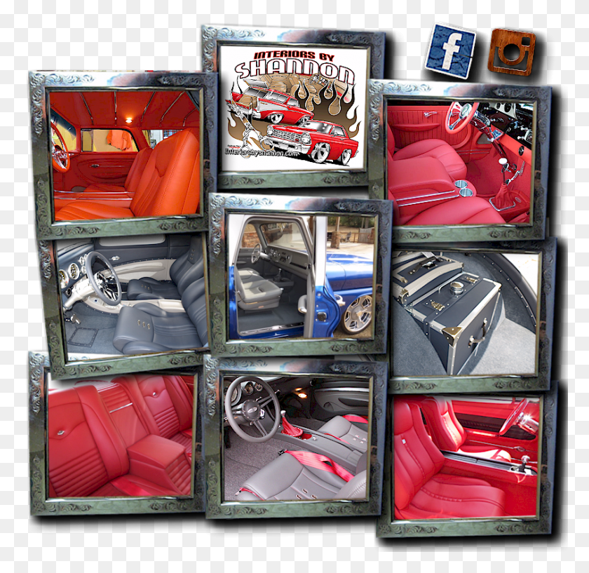 845x821 Com Custom Hot Rod Interiors Wallet, Collage, Poster, Advertisement HD PNG Download