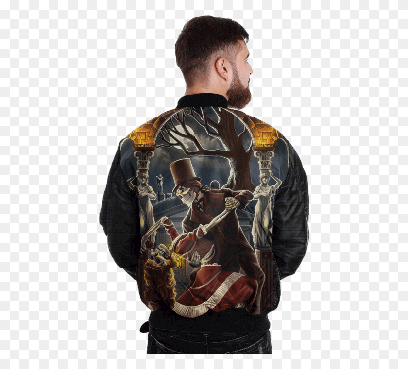 433x700 Com Dancing Skeletons By Chronoperates Over Print Jacket Jacket, Clothing, Apparel, Person HD PNG Download