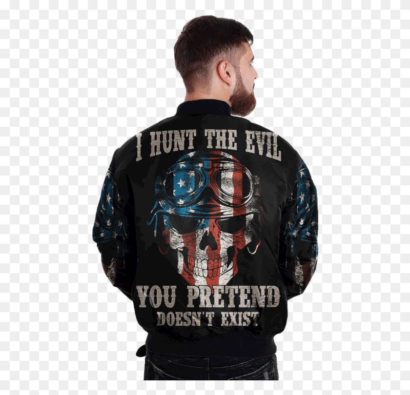 464x750 Com I Hunt The Evil You Pretend Doesn39t Exist Over Jacket, Clothing, Apparel, Sleeve HD PNG Download