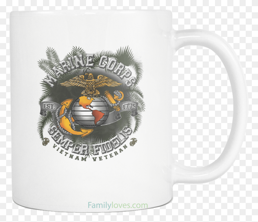 Com Marine Corp Est 1775 Semper Fidelis Vietnam Veteran Flirty Good Morning Memes For Him, Coffee Cup, Cup, Stein HD PNG Download