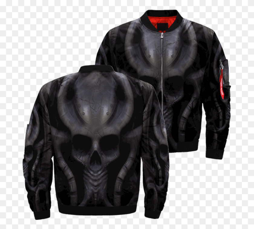 693x695 Com Scary Art Skull Over Print Jacket Tag Rottweiler Jacket, Clothing, Apparel, Coat HD PNG Download