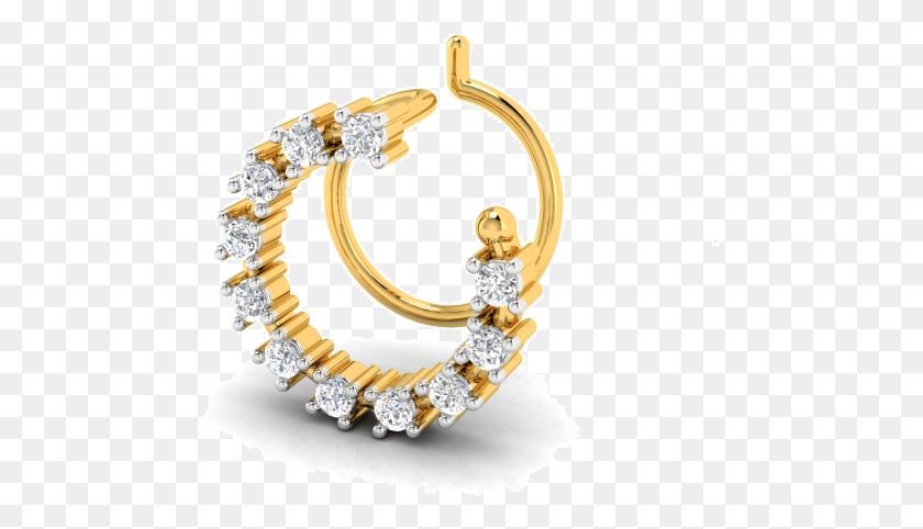 471x422 Com Shines Bright Presents Its Lustrous Collection Gold Latest Nose Pins, Accessories, Accessory, Jewelry HD PNG Download