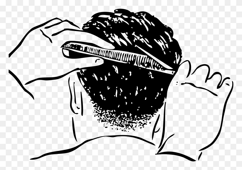 2400x1635 Comb Hair Clipper Hairstyle Hair Cutting Shears Hairdresser Hair Cut Vector, Gray, World Of Warcraft HD PNG Download