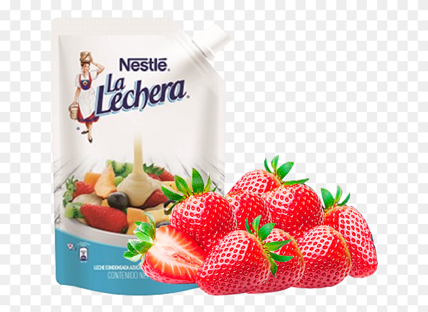 648x553 Descargar Png Combo Fresas Y Leche Condensada Lechera Nestle, Fresa, Fruta, Planta Hd Png