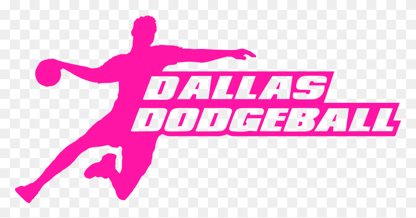 2873x1404 Comdallasdodgeball Logo Pink Graphic Design, Person, Text, People HD PNG Download