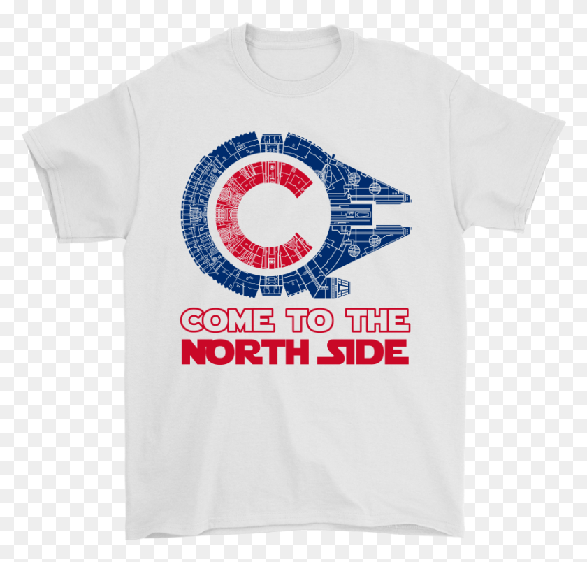 835x797 Come To The North Side Star Wars Millennium Falcon Cubs Camisa De La Guerra De Las Galaxias, Ropa, Camiseta, Hd Png