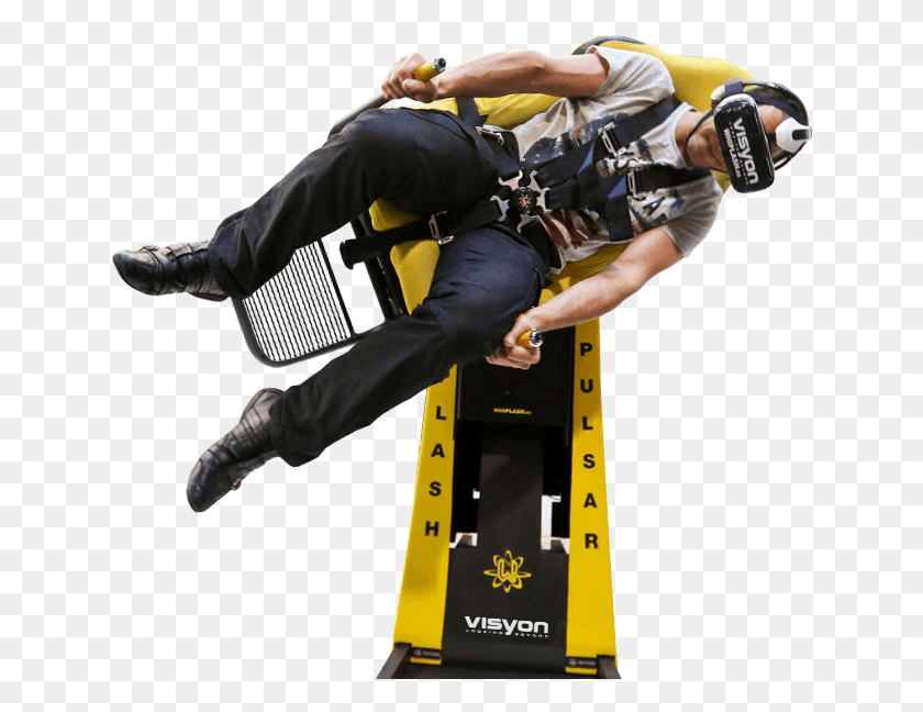640x588 Come Try The Whiplash 360 Vr Chair Inflatable, Person, Human, Clothing HD PNG Download