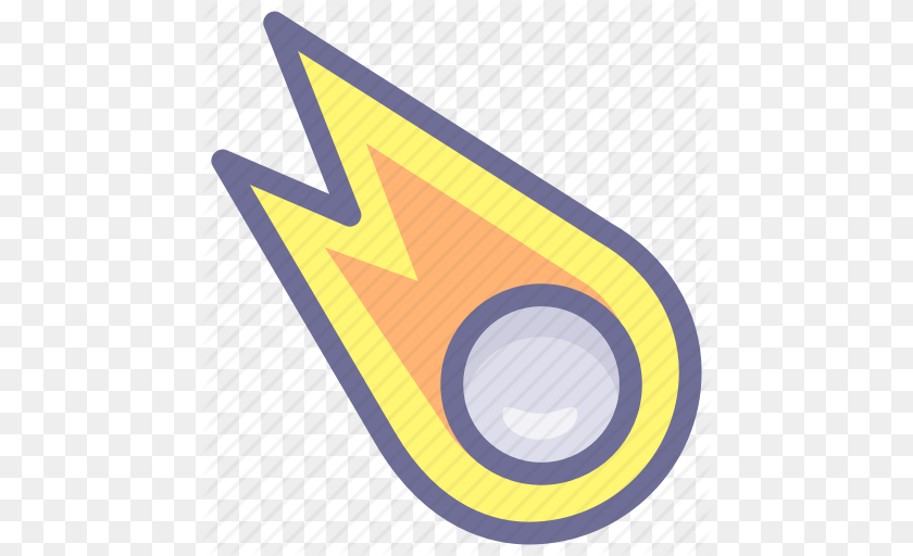 Comet Falling Meteor Meteorite Icon, Logo Sticker PNG
