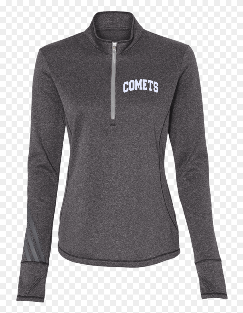 739x1024 Comets Embroidery A275 Adidas Ladies39 Terry Heather Long Sleeved T Shirt, Clothing, Apparel, Sleeve HD PNG Download