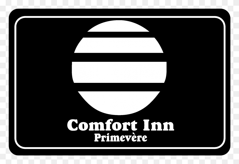 2191x1451 Comfort Inn Primevere Logo Emblema Blanco Y Negro, Texto, Símbolo, Marca Registrada Hd Png