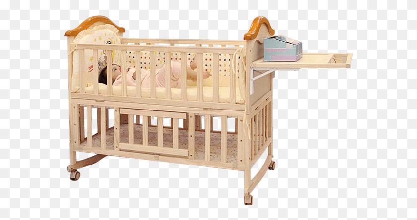 583x384 Comfortable Sscientific Ecofriendly Wood Baby Crib Cradle, Furniture HD PNG Download