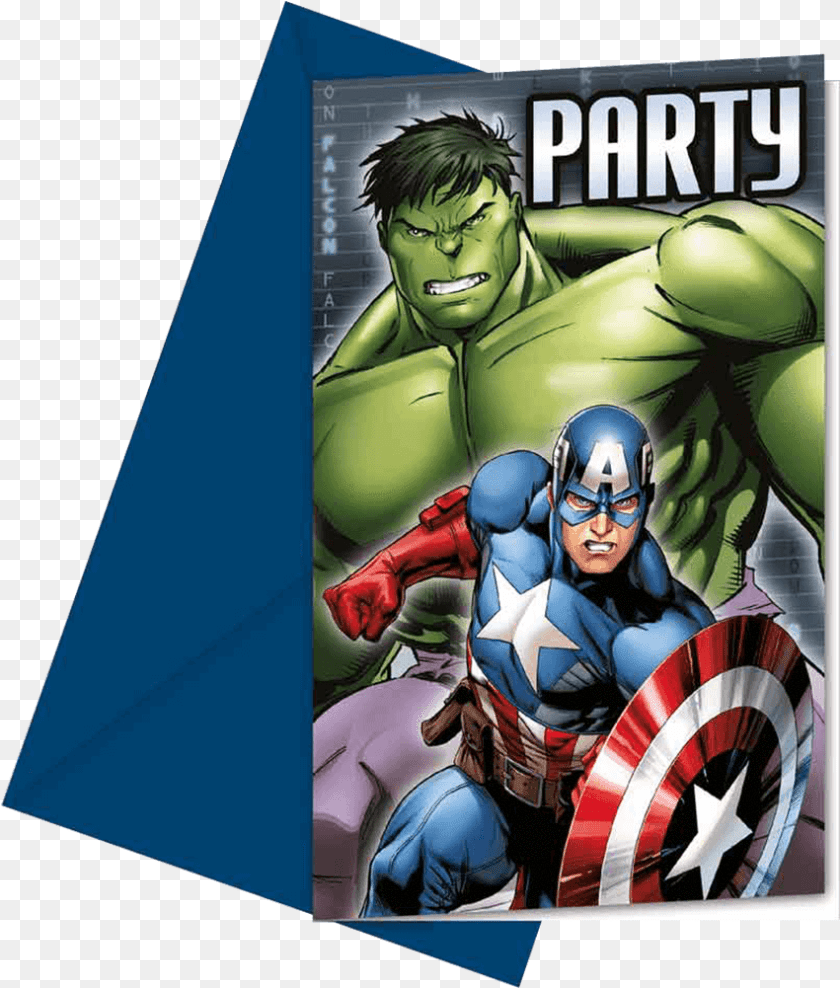 Comic Book Invitation Card Avengers, Publication, Comics, Adult, Person PNG