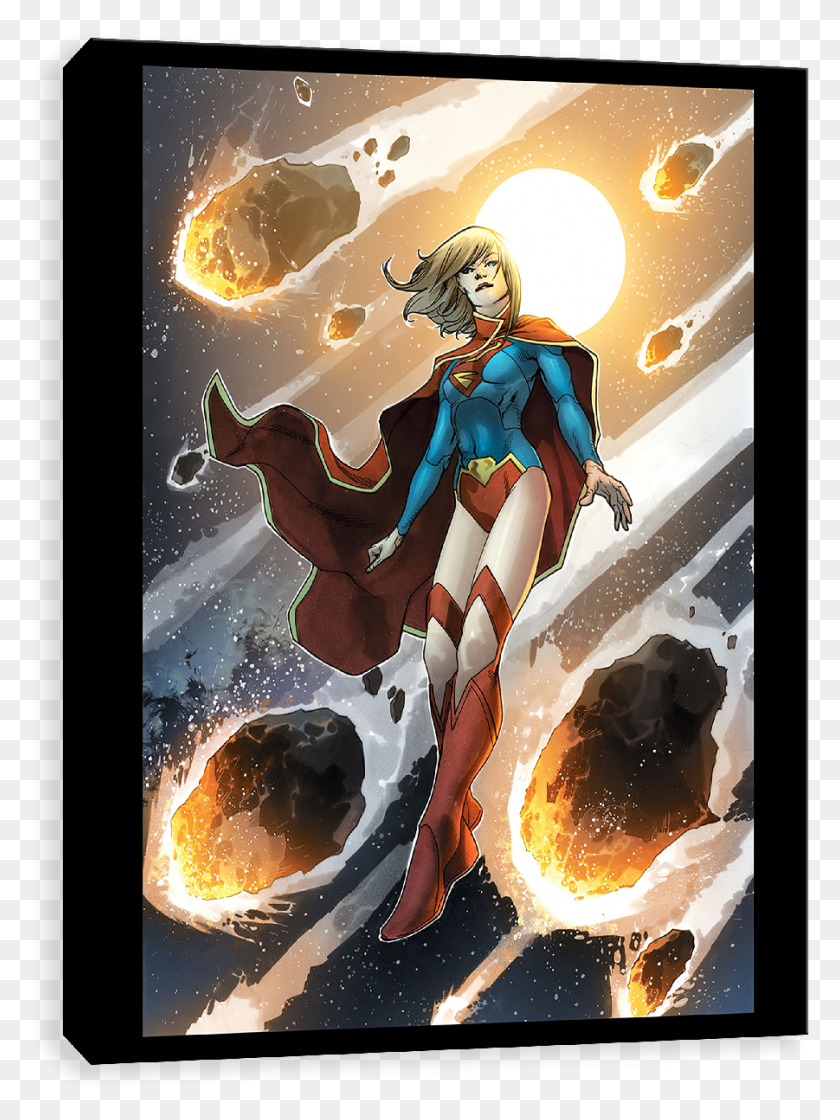 901x1225 Comic Book Super Girl, Advertisement, Poster, Person HD PNG Download