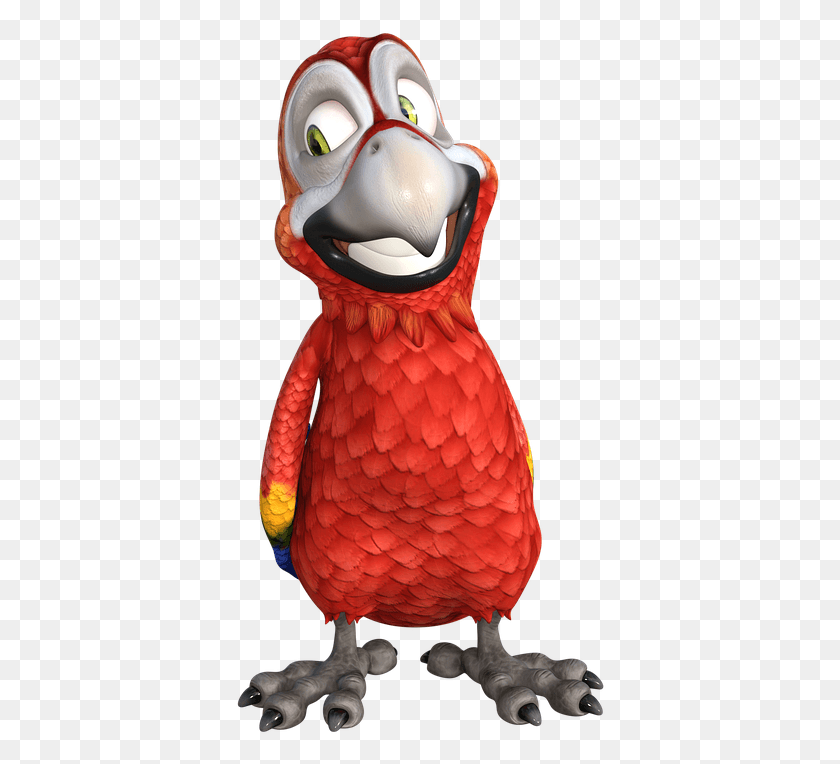 372x704 Comic Parrot Macaw Cartoon Character Comic Papagei, Toy, Beak, Bird HD PNG Download