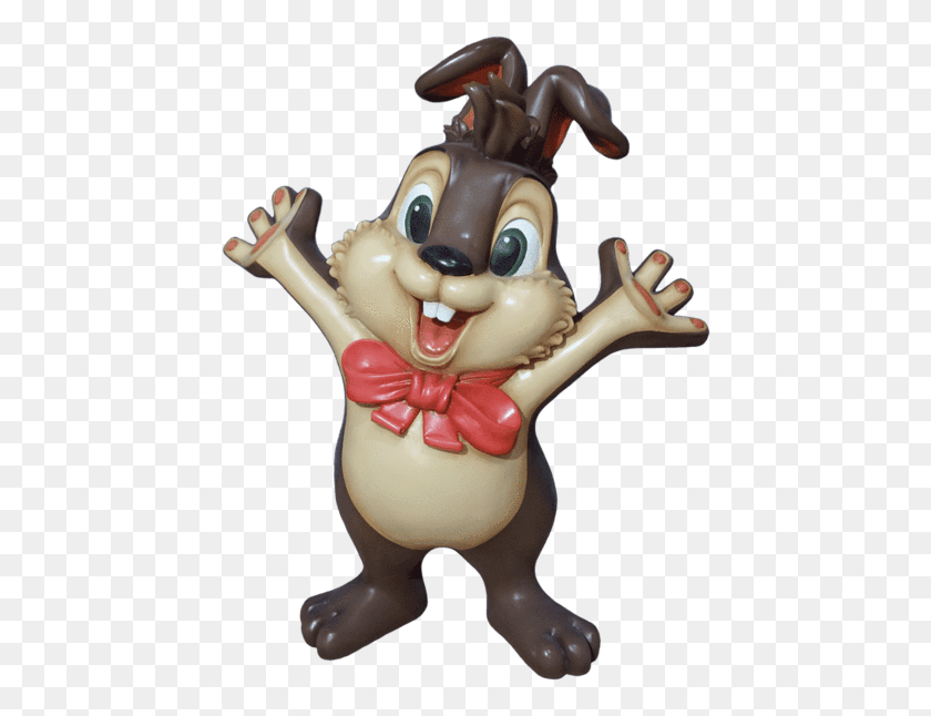 444x586 Comic Rabbit Bunny Standing Easter Prop Resin Display Cartoon, Figurine, Toy, Head HD PNG Download