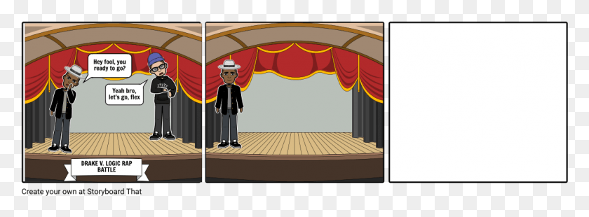 1145x368 Comic Stage, Indoors, Person, Human HD PNG Download