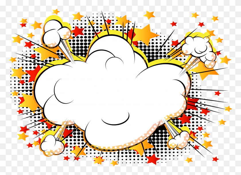 5079x3582 Descargar Png Explosión De Dibujos Animados De Cómics Nube De Cómic Explosión De Dibujos Animados, Gráficos, Diseño Floral Hd Png