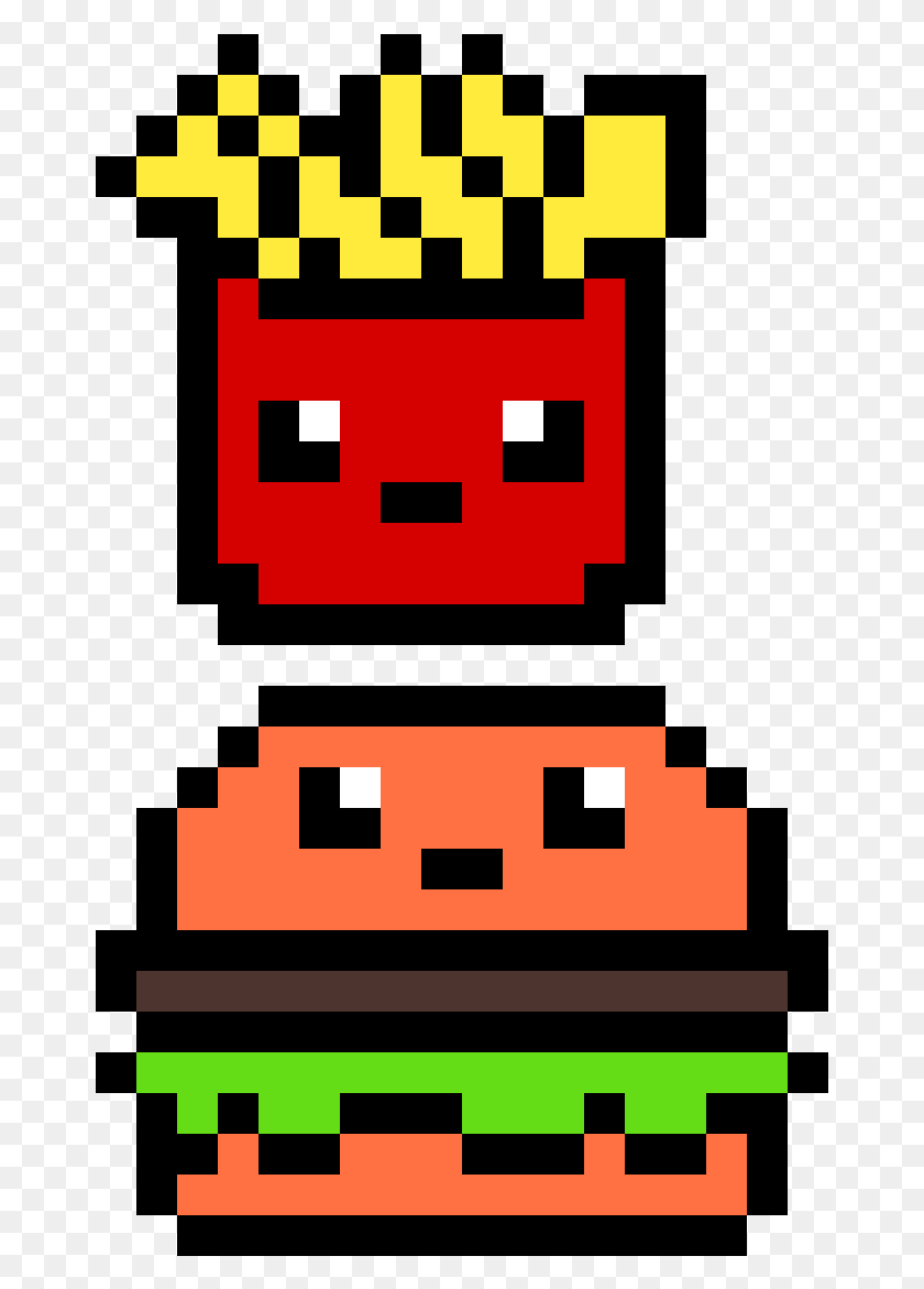 667x1111 Комида Чачи Pixel Art Easy, Pac Man Hd Png Скачать