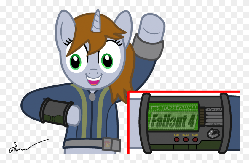 1272x801 Comments Mlp Fallout 4 Littlepip, Electronics, Monitor, Screen HD PNG Download
