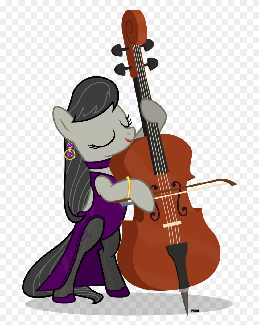 700x994 Comments Octavia Pony, Cello, Musical Instrument, Person HD PNG Download