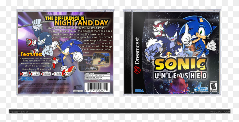1225x578 Descargar Png, Sonic Unleashed, Sonic Unleashed, Contraportada, Cartel, Publicidad, Dvd Hd Png
