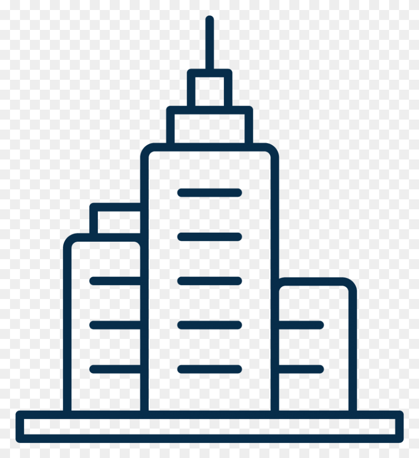 812x895 Commercial Office Building Line Icon, Text, Electronics HD PNG Download