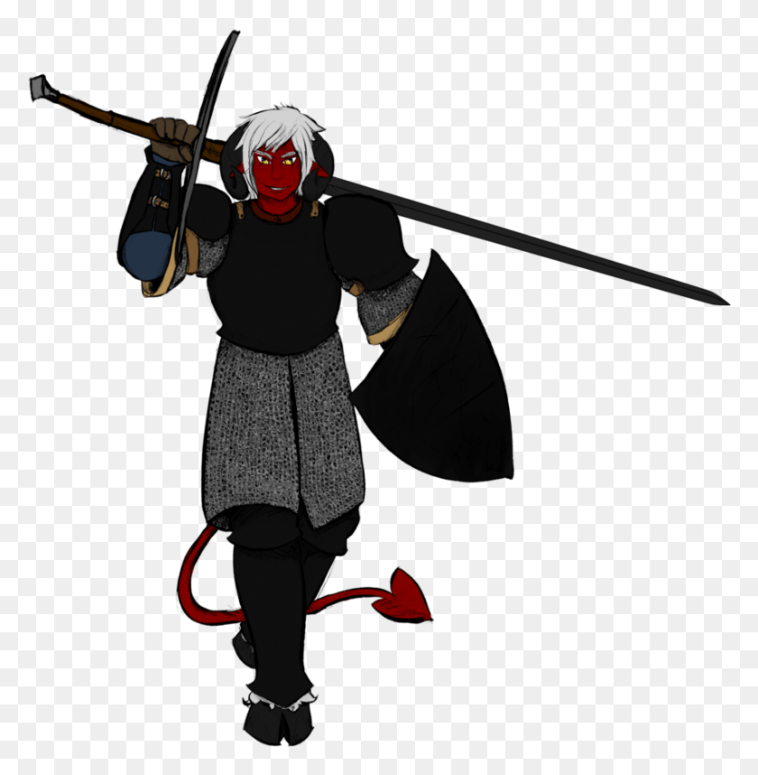 853x873 Commision Fidelis The Dnd Tiefling Paladin Male, Helmet, Clothing, Apparel HD PNG Download
