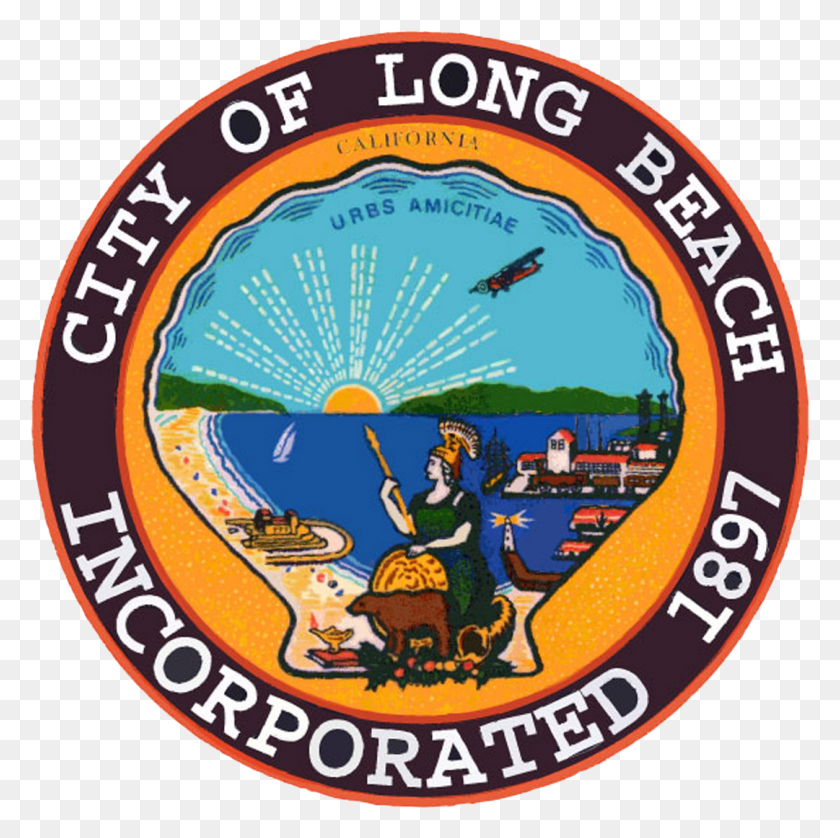 1081x1079 La Comisión De Tecnología E Innovación Para La Ciudad De Long Beach Sello, Etiqueta, Texto, Logotipo Hd Png