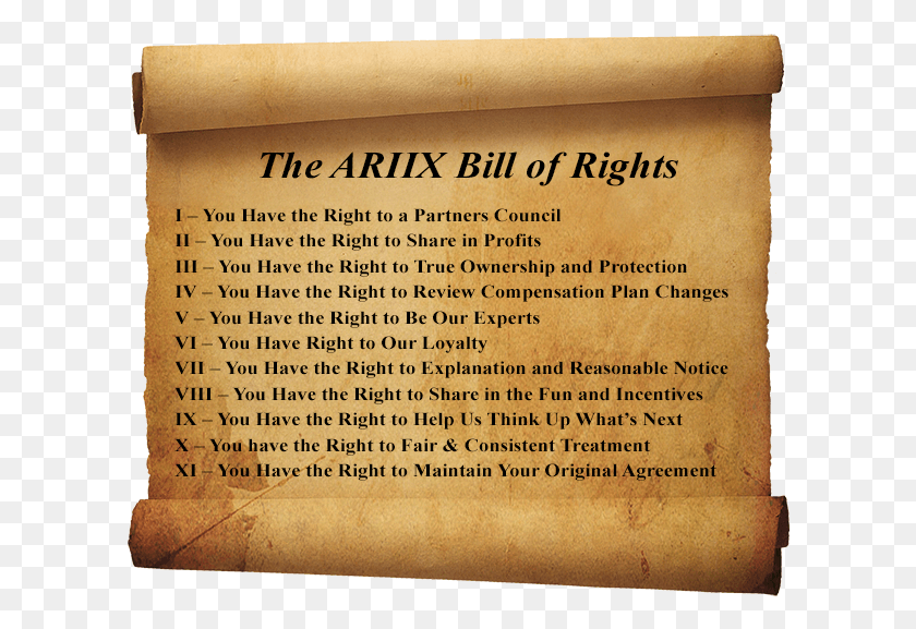 608x517 Commitment To You Ariix Bill Of Rights, Book, Text, Scroll HD PNG Download