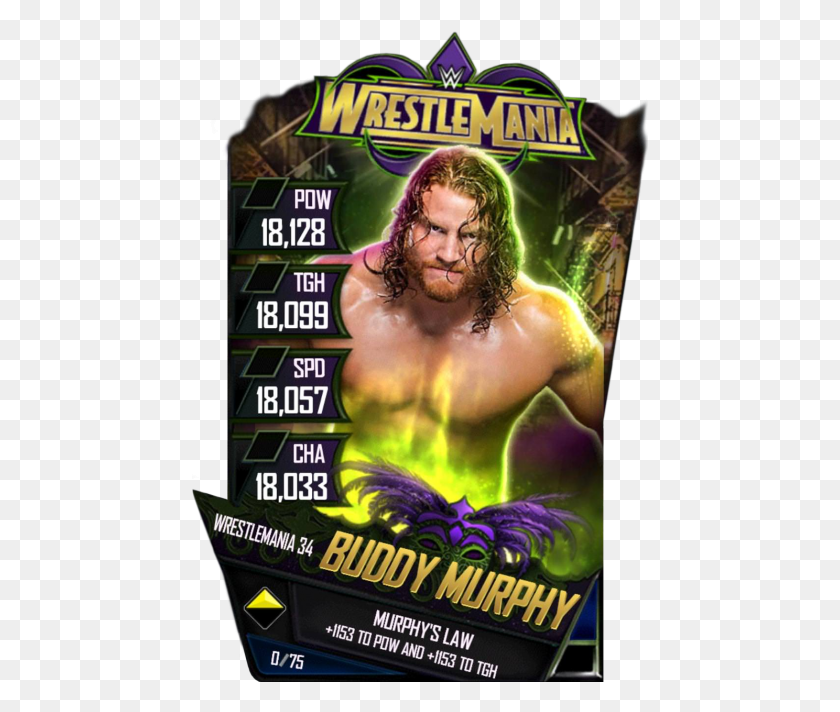 457x652 Common Supercard Buddymurphy S4 19 Wrestlemania34 Fusion Buddy Murphy Wwe Supercard, Poster, Advertisement, Flyer HD PNG Download