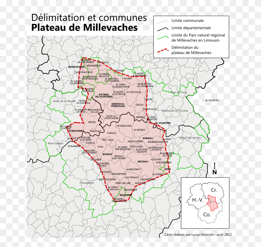 667x736 Communes Du Plateau De Millevaches Le Plateau Des Millevaches, Map, Diagram, Atlas HD PNG Download