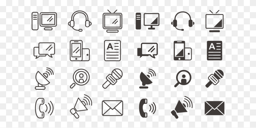 635x361 Communication Icons Vector, Text, Alphabet, Number HD PNG Download