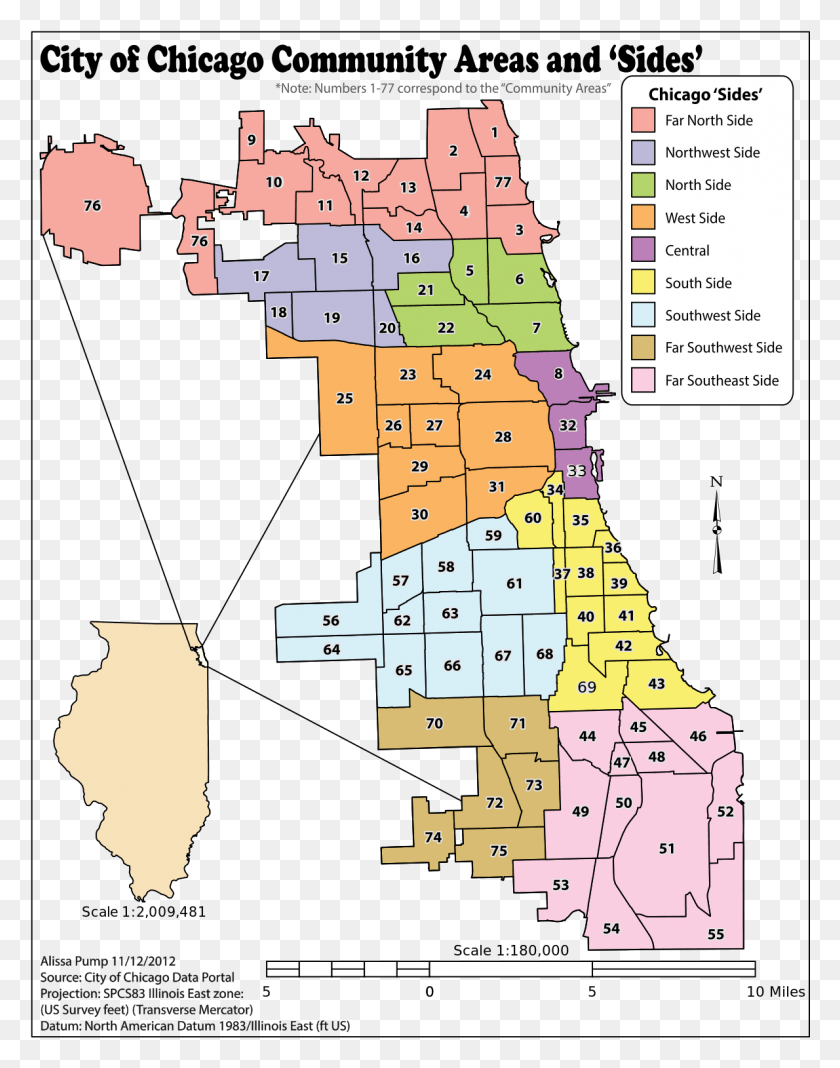 1190x1538 Las Áreas Comunitarias En El Barrio De La Circunvalación De Chicago, Chicago, Word, Parcela, Mapa Hd Png