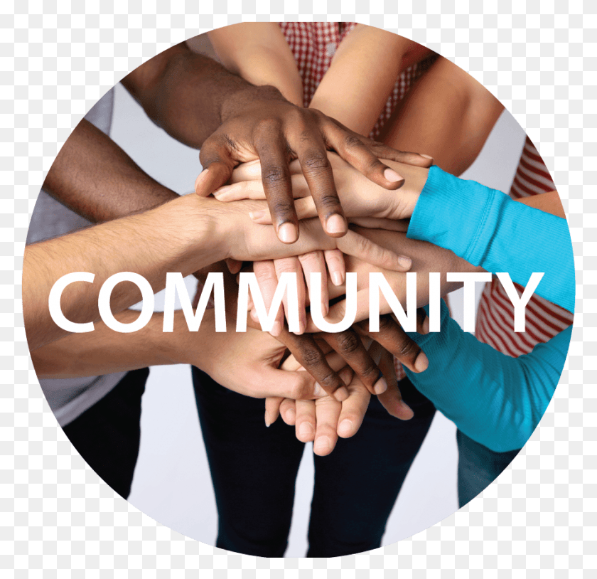 894x865 Community Button Circle, Hand, Person, Human HD PNG Download