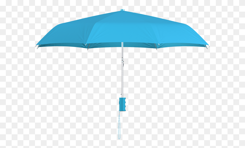 601x447 Compact Frame Cyan Umbrella Side View Umbrella, Patio Umbrella, Garden Umbrella, Tent HD PNG Download