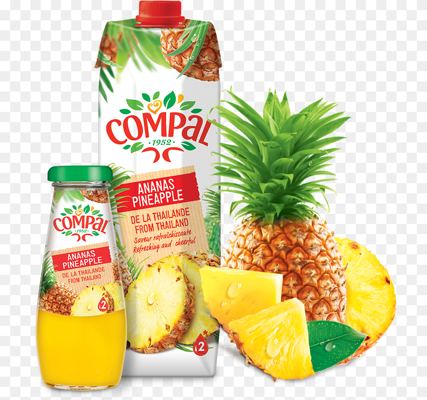 Compal Pineapple Juice Form Thailand Sizes Available Fresh Pineapple, Food, Fruit, Plant, Produce PNG