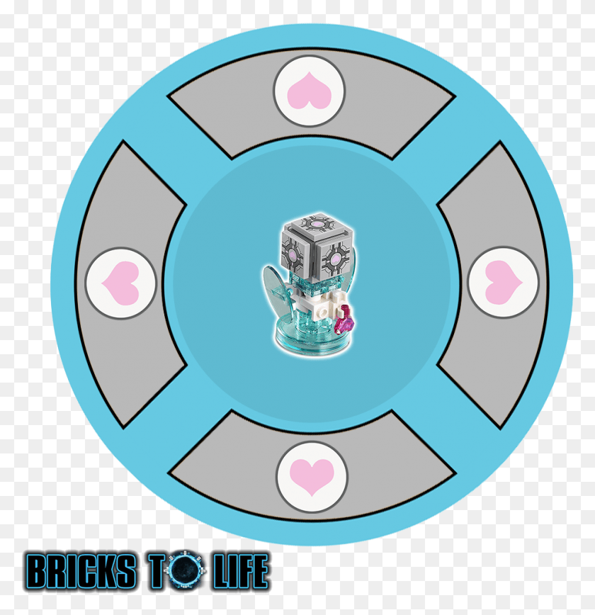 946x980 Companion Cube Tag Custom Lego Dimensions Toy Tags, Soccer Ball, Ball, Soccer HD PNG Download