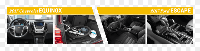 1501x303 Compare 2017 Chevy Equinox Interior Vs Ford Escape Steering Wheel, Machine, Wheel, Tire HD PNG Download