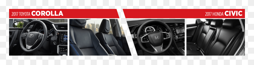 1500x305 Comparar 2017 Toyota Corolla Vs Honda Civic Sedan Interior Honda Civic, Cojín, Reloj De Pulsera, Coche Hd Png