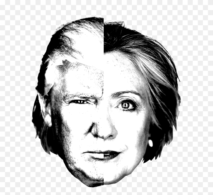 594x711 Compare As Propostas De Hillary E Trump Sketch, Head, Face, Person Hd Png