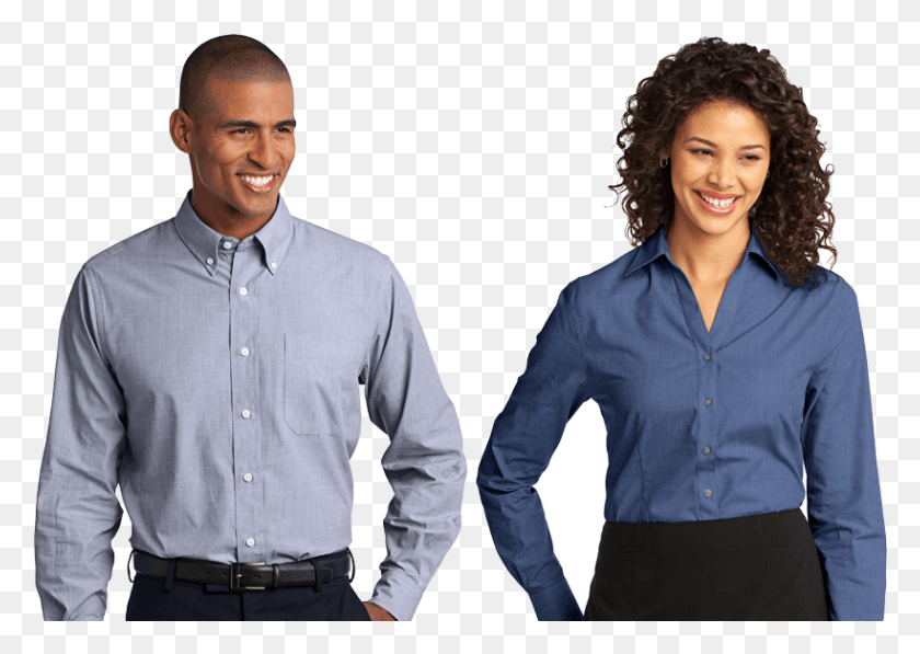 819x564 Compare Shirts Crosshatch Easy Care Shirt Camisa Uniforme Dama, Clothing, Apparel, Sleeve HD PNG Download