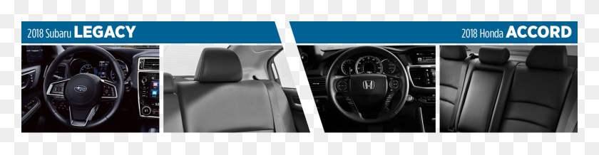 1500x305 Compare The 2018 Subaru Legacy Vs Honda Accord Interior 2018 Honda Accord Or Subaru Legacy, Cushion, Machine, Steering Wheel HD PNG Download