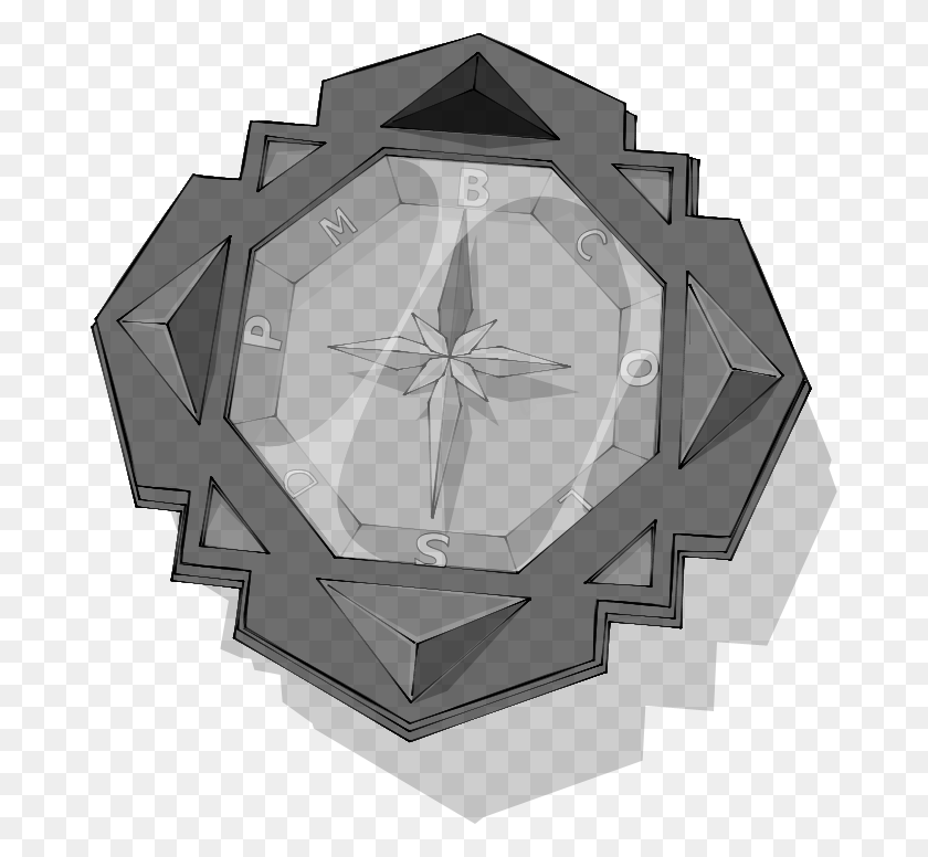 676x716 Compass Architecture, Gray, World Of Warcraft HD PNG Download