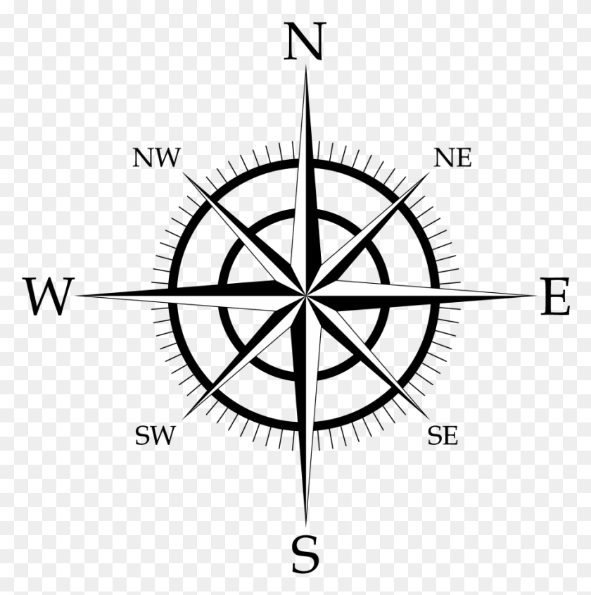 899x905 Compass Rose Transparent Background Compass Rose, Cross, Symbol, Compass HD PNG Download
