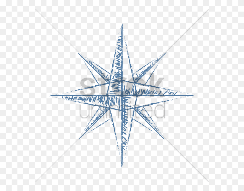 600x600 Compass Star Vector Image Illustration, Cross, Symbol, Star Symbol HD PNG Download